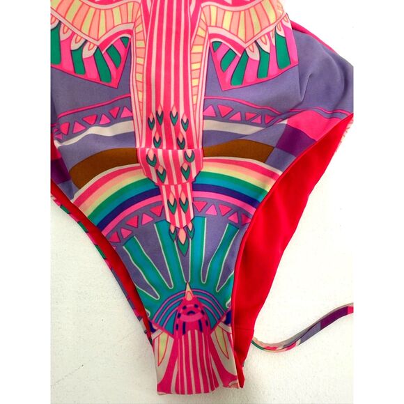 Mara Hoffman	neon phoenix print bathing suit - Picture 3 of 6